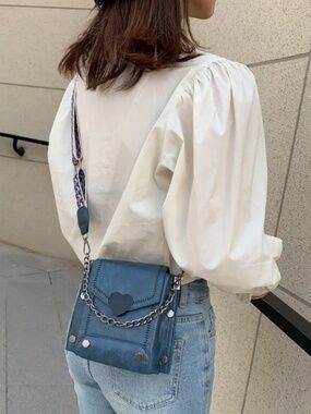 Blue Small Square Bag